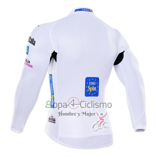 Giro d'Italia Ropa Ciclismo Culotte Largo 2016 Hombre Mangas Largas Blanco y Azul